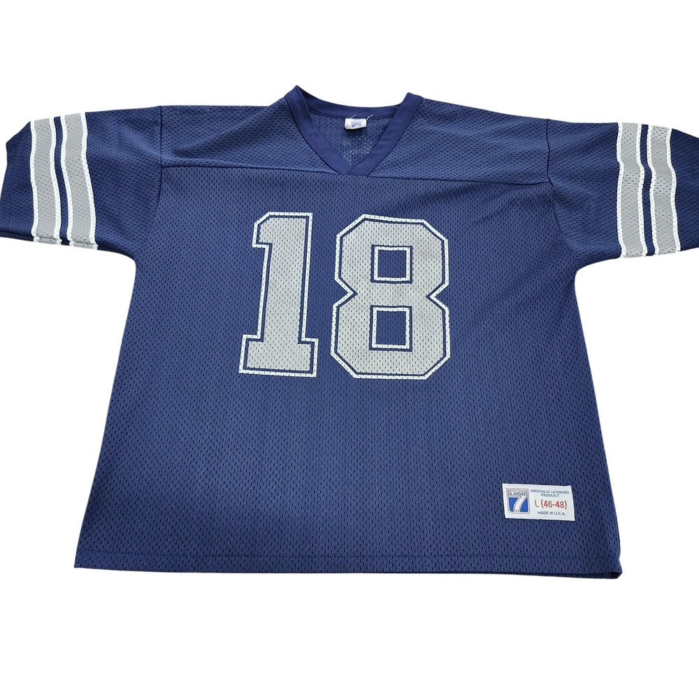 Vintage Dallas Cowboys Jersey Mens Large Blue NFL Football Logo 7 Kosar 18 90s
